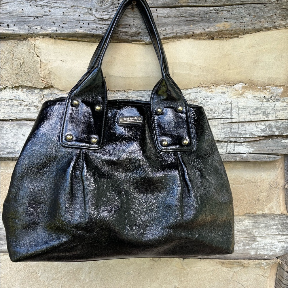 Kate Spade Large Black Leather Satchel/Tote